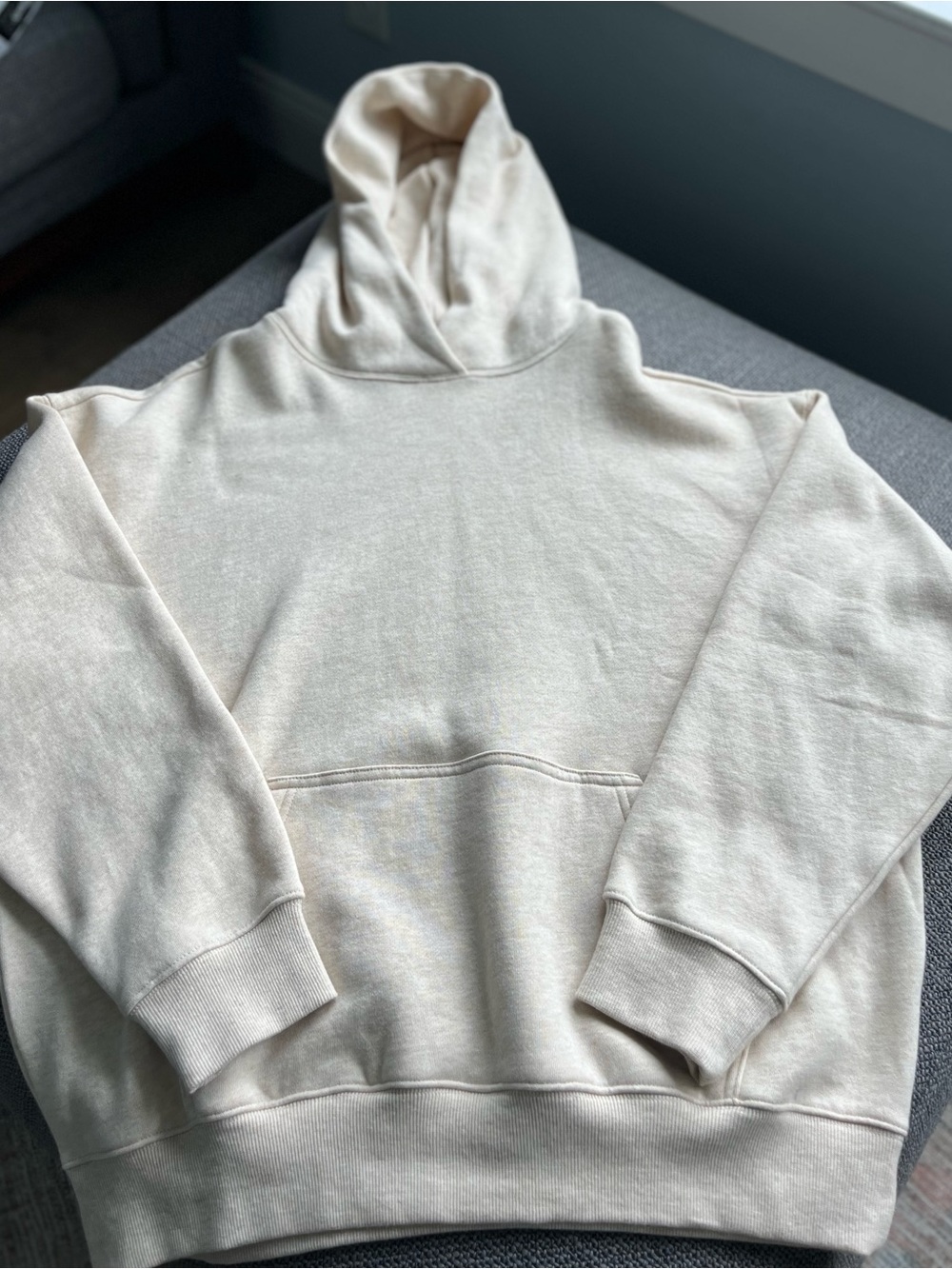 PacSun Men's Cream Turtleneck Pullover Hoodie
